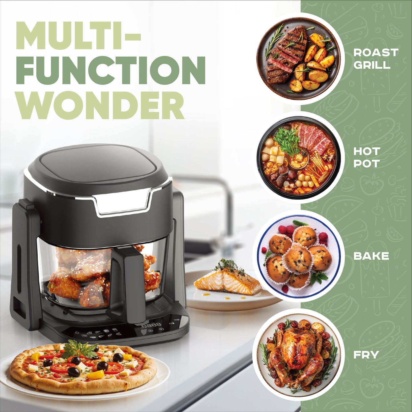 Angaar 3-in-1 Air Fryer Grill Hotpot