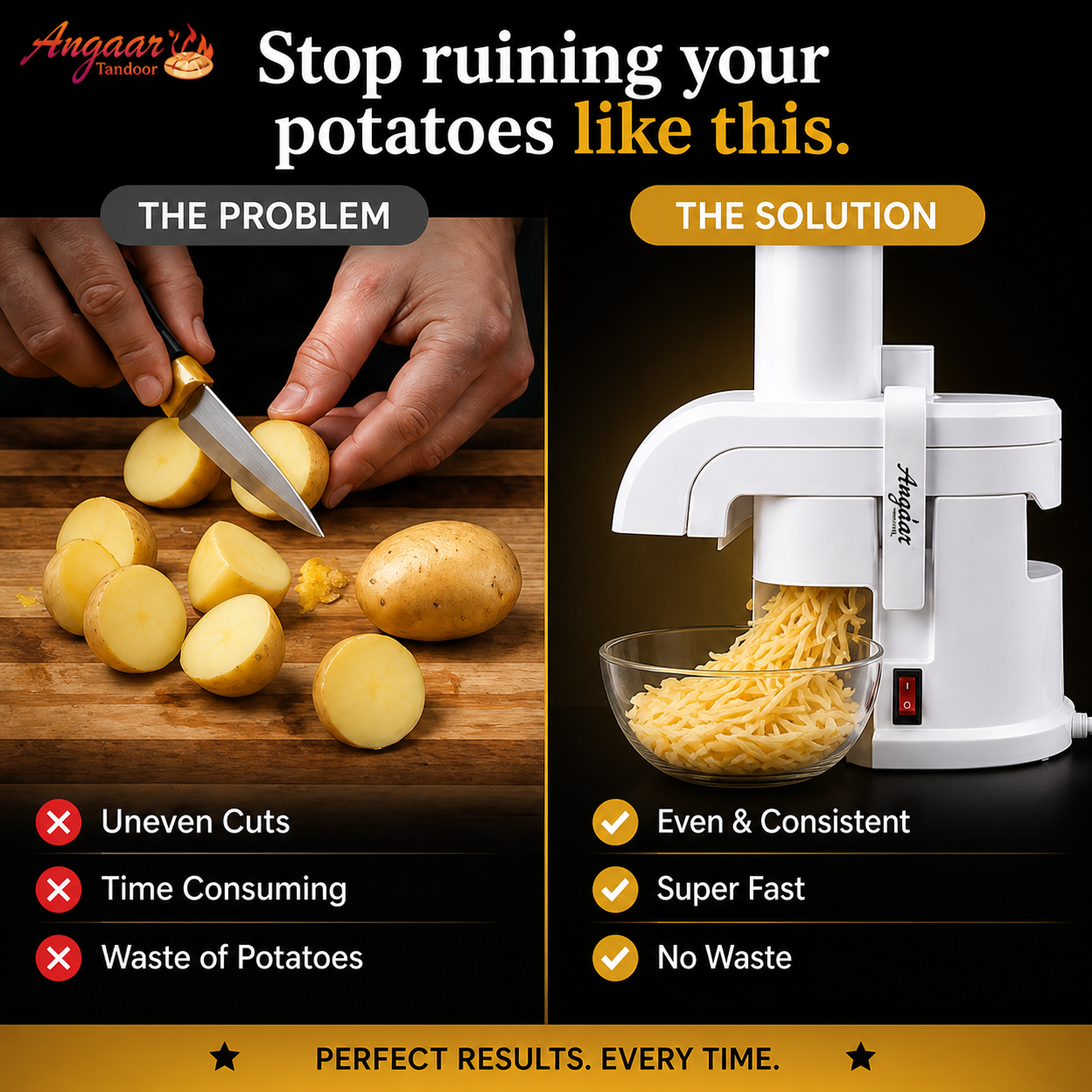 Angaar Electric Potato and Cheese Grater